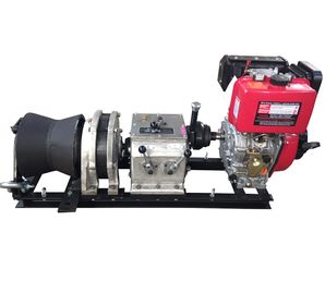 Αγορά Καλώδιο βαρούλκων σχοινιών καλωδίων diesel που τραβά την ικανότητα μηχανών 50KN γρήγορη ταχύτητα 5 τόνου online manufacture