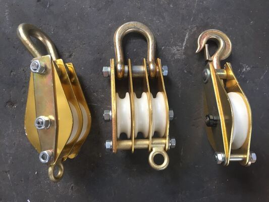 Αγορά Αλουμινένιο κράμα Snatch Block Wire Rope Pulley με ρόπανο νάιλον και σχεδιασμό πλάι-άνοιξης για την ανύψωση βαρέων φορτίων online manufacture