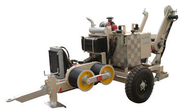 40KN Μέγιστο Linepull Υδραυλικός καλωδιακός συσσωρευτής με κινητήρα ντίζελ για γραμμή μεταφοράς 220KV