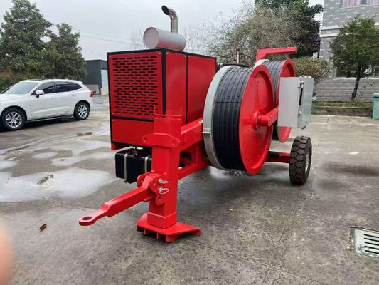 2x50KN συνεχής έντασης υδραυλικός στρεβλωτής με κινητήρα ντίζελ και ηλεκτρονικό έλεγχο για το σχοινί καλωδίων